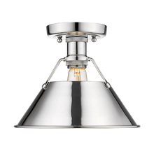  3306-FM CH-CH - Orwell CH Flush Mount in Chrome with Chrome shade